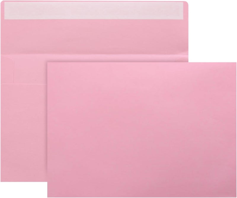 xflyxin 50 Pack A4 & 4x6 Envelopes - Self-Sealing, Pink, Wedding Invitations, Photos, Cards & Mailings - Image 1